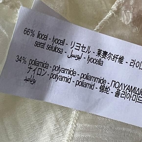 Zara Ivory Size Large Festival Halter Lagenlook Crinkle Top Asymmetric Backless - Picture 8 of 10